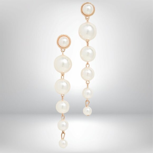 Dangle Faux Pearl Drop Earrings - Picture 4 of 6